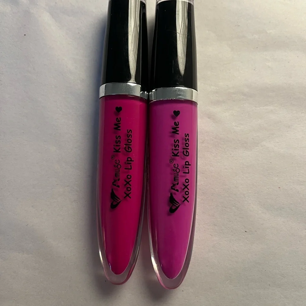 Amuse Kiss Me XOXO Lip Gloss Duo - Fuchsia and Pink
